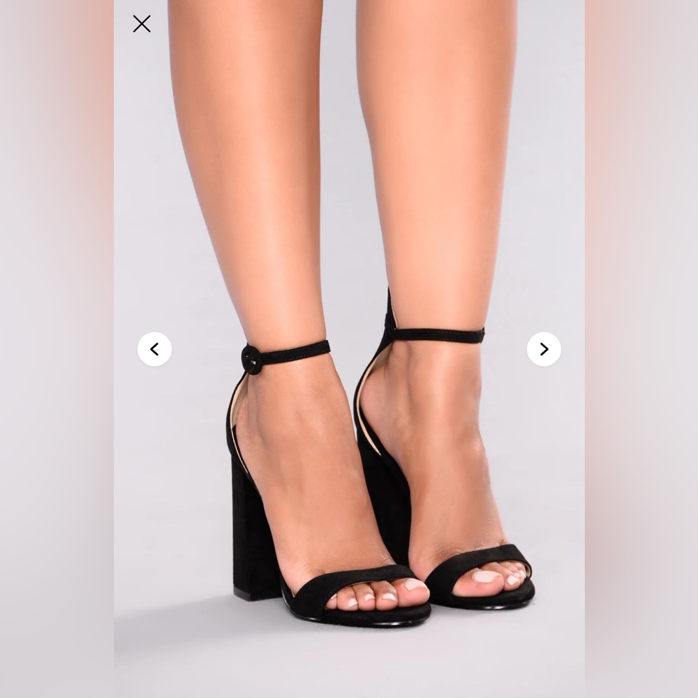 Fashion Nova Elegant Black Block Heels